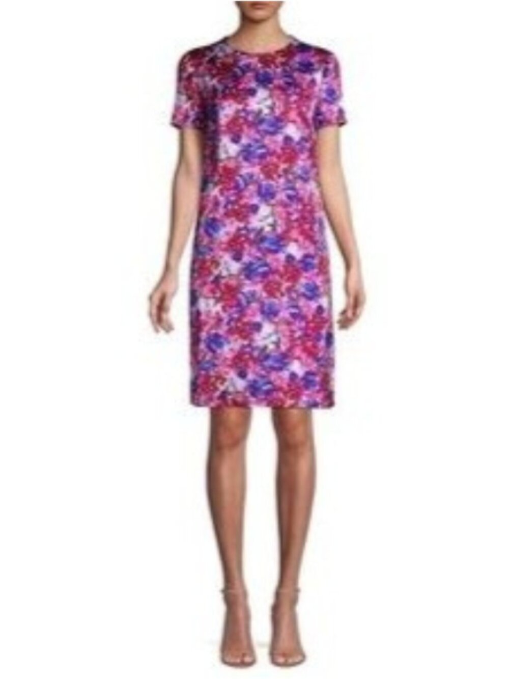 ESCADA Germany 100% Silk Multicolor Floral Midi Dress Size: EU-46/US-L